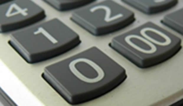 close up of calculator